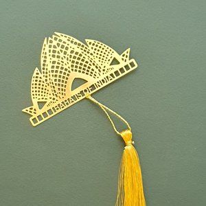 Bookmark - Brass metal cutting indian lotus temple